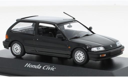 Miniature Honda Civic 1/43 Maxichamps noire 1990 Honda Civic 1/43 Maxichamps noire 1990 miniature