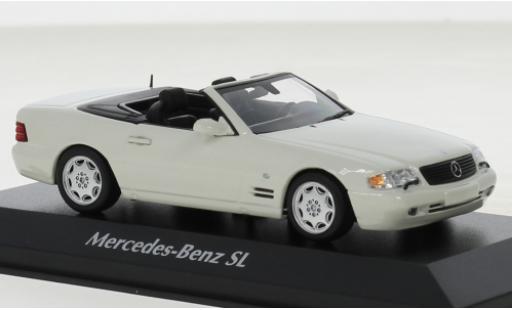 Miniature Mercedes Classe SL 1/43 Maxichamps (R129) blanche 1999 Mercedes Classe SL 1/43 Maxichamps (R129) blanche 1999 miniature