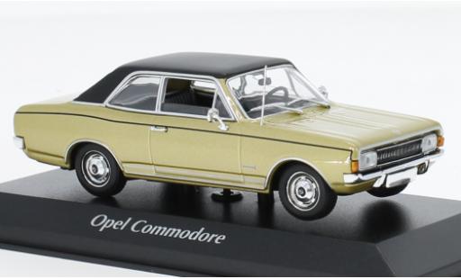 Miniature Opel Commodore 1/43 Maxichamps A metallise beige/noire 1970 Opel Commodore 1/43 Maxichamps A metallise beige/noire 1970 miniature
