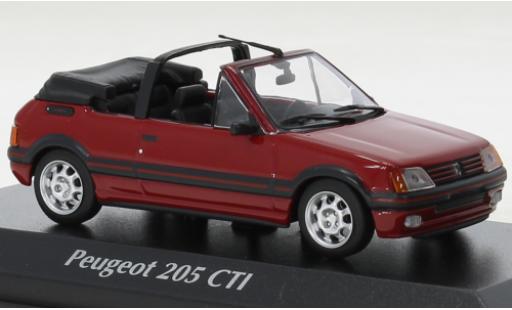 Miniature Peugeot 205 1/43 Maxichamps CTI Cabriolet rouge 1990 Peugeot 205 1/43 Maxichamps CTI Cabriolet rouge 1990 miniature