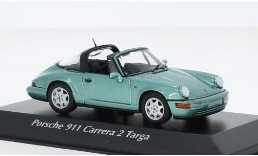 Miniature Porsche 964 1/43 Maxichamps 911  Carrera 2 Targa metallise vert 1991 Porsche 964 1/43 Maxichamps 911  Carrera 2 Targa metallise vert 1991 miniature