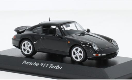 Miniature Porsche 993 Turbo S 1/43 Maxichamps 911  noire 1995 Porsche 993 Turbo S 1/43 Maxichamps 911  noire 1995 miniature