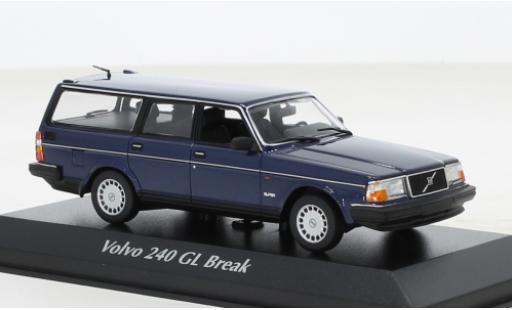 Miniature Volvo 240 1/43 Maxichamps GL Break metallise bleue 1986 Volvo 240 1/43 Maxichamps GL Break metallise bleue 1986 miniature