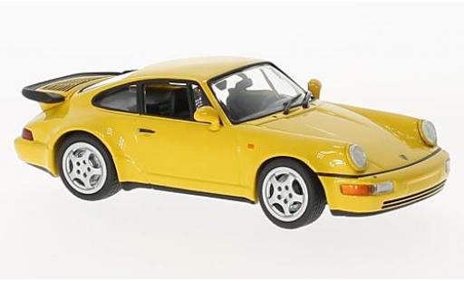 Miniature Porsche 964 Turbo 1/43 Maxichamps 911 Turbo () jaune 1990 Porsche 964 Turbo 1/43 Maxichamps 911 Turbo () jaune 1990 miniature