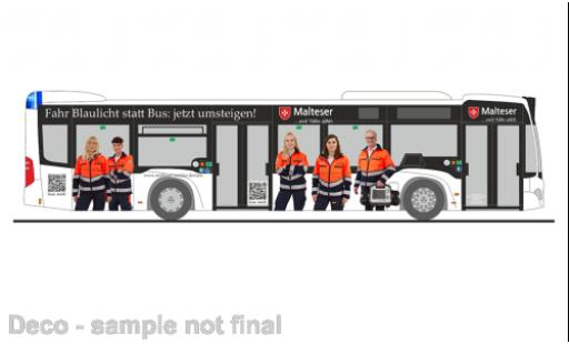 Miniature Mercedes Citaro 1/87 Rietze Malteser 1:87 Mercedes Citaro 1/87 Rietze Malteser 1:87 miniature