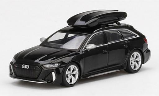 Miniature Audi RS6 1/64 Mini GT Avant metallise noire mit Dachbox Audi RS6 1/64 Mini GT Avant metallise noire mit Dachbox miniature
