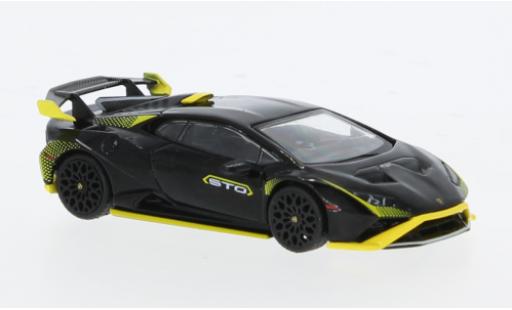 Miniature Lamborghini Huracan 1/64 Mini GT STO noire/jaune 1:64 Lamborghini Huracan 1/64 Mini GT STO noire/jaune 1:64 miniature