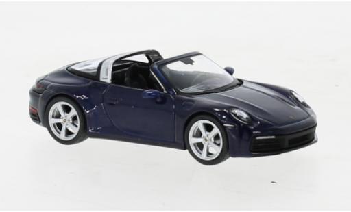 Miniature Porsche 992 Targa 1/64 Mini GT 911  4S metallise bleue Porsche 992 Targa 1/64 Mini GT 911  4S metallise bleue miniature