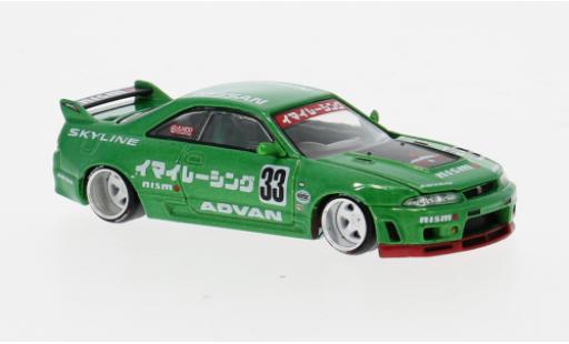 Miniature Nissan Skyline 1/64 Mini GT GT-R (R33) verte 1995 1:64 Nissan Skyline 1/64 Mini GT GT-R (R33) verte 1995 1:64 miniature