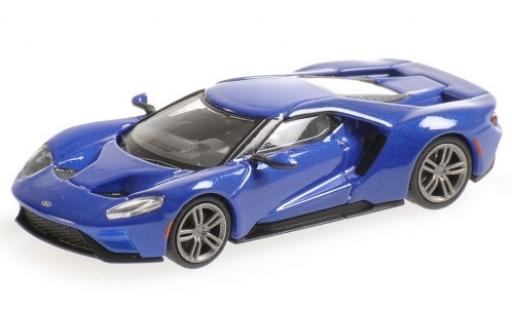 Miniature Ford GT 1/87 Minichamps metallise bleue 2018 Ford GT 1/87 Minichamps metallise bleue 2018 miniature
