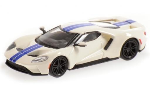 Miniature Ford GT 1/87 Minichamps blanche/bleue 2018 Ford GT 1/87 Minichamps blanche/bleue 2018 miniature