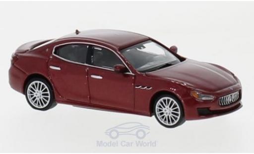 Miniature Maserati Ghibli 1/87 Minichamps metallise rouge 2018 Maserati Ghibli 1/87 Minichamps metallise rouge 2018 miniature