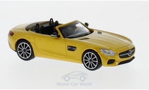 Miniature Mercedes AMG GT 1/87 Minichamps S Roadster metallise jaune 2017 Mercedes AMG GT 1/87 Minichamps S Roadster metallise jaune 2017 miniature