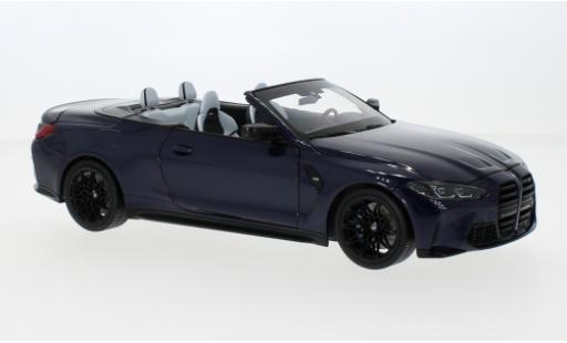 Miniature Bmw M4 1/18 Minichamps cabriolet metallise bleu foncé 2020 Bmw M4 1/18 Minichamps cabriolet metallise bleu foncé 2020 miniature