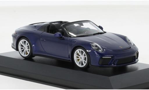 Miniature Porsche 992 Speedster 1/43 Minichamps 911 (991) metallise bleue 2019 Porsche 992 Speedster 1/43 Minichamps 911 (991) metallise bleue 2019 miniature