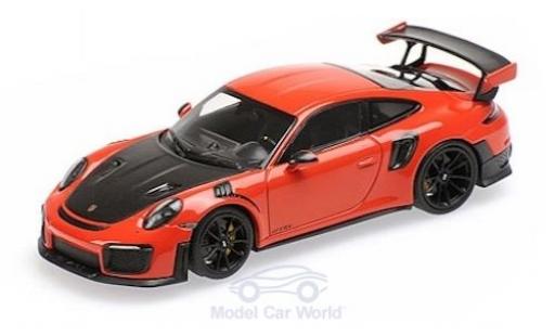 Miniature Porsche 991 GT2 RS 1/43 Minichamps 911 (.2) GT2 RS orange/noire 2018 Porsche 991 GT2 RS 1/43 Minichamps 911 (.2) GT2 RS orange/noire 2018 miniature