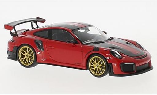 Miniature Porsche 991 GT2 RS 1/43 Minichamps 911 (.2) GT2RS rouge/carbon 2018 Weissachpaket Porsche 991 GT2 RS 1/43 Minichamps 911 (.2) GT2RS rouge/carbon 2018 Weissachpaket miniature