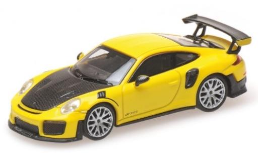Miniature Porsche 991 GT2 RS 1/87 Minichamps 911 () GT2 RS jaune 2018 avec Carbon-Capot Porsche 991 GT2 RS 1/87 Minichamps 911 () GT2 RS jaune 2018 avec Carbon-Capot miniature