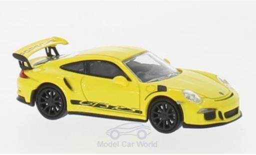 Miniature Porsche 991 GT3 RS 1/87 Minichamps 911 () GT3 RS jaune/noire 2013 Porsche 991 GT3 RS 1/87 Minichamps 911 () GT3 RS jaune/noire 2013 miniature