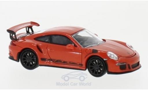 Miniature Porsche 991 GT3 RS 1/87 Minichamps 911 () GT3 RS orange/noire 2013 Porsche 991 GT3 RS 1/87 Minichamps 911 () GT3 RS orange/noire 2013 miniature