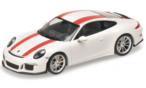Miniature Porsche 991 R 1/12 Minichamps 911 () R blanche/rouge 2016 Porsche 991 R 1/12 Minichamps 911 () R blanche/rouge 2016 miniature