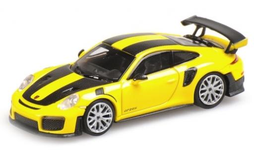 Miniature Porsche 991 GT2 RS 1/87 Minichamps 911 GT2 RS jaune 2018 avec Carbon-Streifen Porsche 991 GT2 RS 1/87 Minichamps 911 GT2 RS jaune 2018 avec Carbon-Streifen miniature