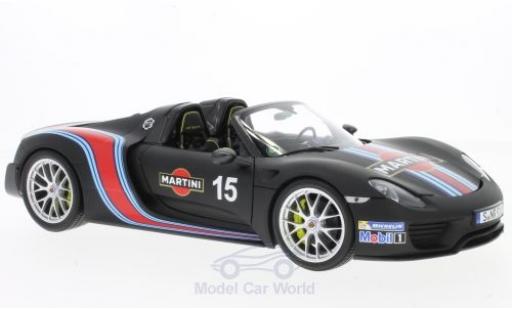 Miniature Porsche 918 2013 1/18 Minichamps Spyder matt-noire Martini 2013 Weissach-Package Porsche 918 2013 1/18 Minichamps Spyder matt-noire Martini 2013 Weissach-Package miniature