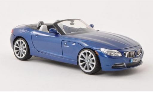 Miniature Bmw Z4 1/24 Motormax (E89) metallise bleue 2010 Bmw Z4 1/24 Motormax (E89) metallise bleue 2010 miniature