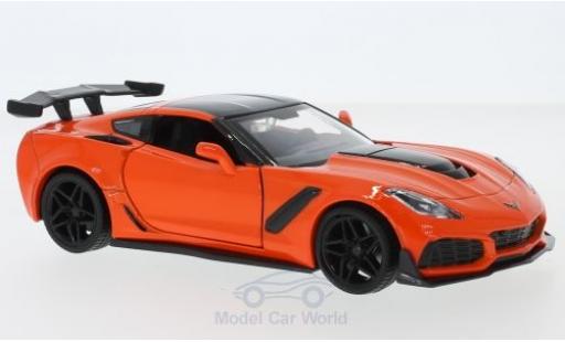 Miniature Chevrolet Corvette 1/24 Motormax ZR1 orange/noire 2019 Chevrolet Corvette 1/24 Motormax ZR1 orange/noire 2019 miniature