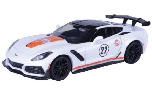 Miniature Chevrolet Corvette 1/24 Motormax ZR1 blanche Gulf 2019 Chevrolet Corvette 1/24 Motormax ZR1 blanche Gulf 2019 miniature