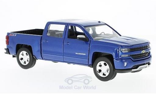 Miniature Chevrolet Silverado 1/27 Motormax 1500 LT - Z71 bleue 2017 Maßstab:1:27 Doppelkabine mit kurzer Ladefläche Chevrolet Silverado 1/27 Motormax 1500 LT - Z71 bleue 2017 Maßstab:1:27 Doppelkabine mit kurzer Ladefläche miniature