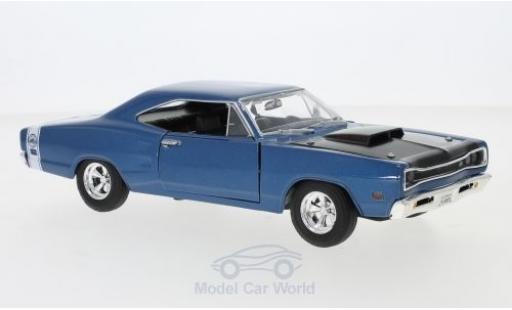 Miniature Dodge Coronet 1/24 Motormax Super Bee metallise bleue/noire 1969 Dodge Coronet 1/24 Motormax Super Bee metallise bleue/noire 1969 miniature