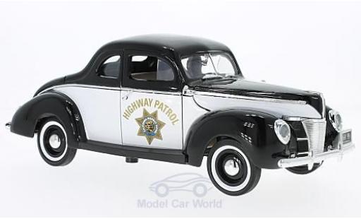 Miniature Ford Deluxe 1/18 Motormax Highway Patrol 1940 Ford Deluxe 1/18 Motormax Highway Patrol 1940 miniature