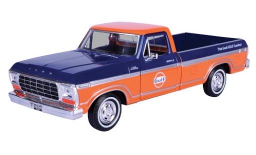 Miniature Ford F-1 1/24 Motormax 50 Custom Pick Up bleue/orange Gulf Ford F-1 1/24 Motormax 50 Custom Pick Up bleue/orange Gulf miniature