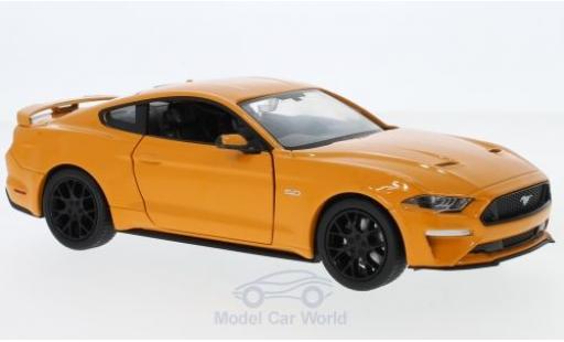 Miniature Ford Mustang 1/24 Motormax GT orange 2018 Ford Mustang 1/24 Motormax GT orange 2018 miniature