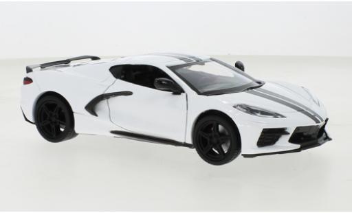 Miniature Chevrolet Corvette 1/24 Motormax C8 Stingray blanche 2020 Chevrolet Corvette 1/24 Motormax C8 Stingray blanche 2020 miniature