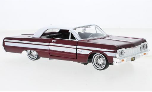 Miniature Chevrolet Impala 1/24 Motormax metallise rouge/blanche 1964 Chevrolet Impala 1/24 Motormax metallise rouge/blanche 1964 miniature