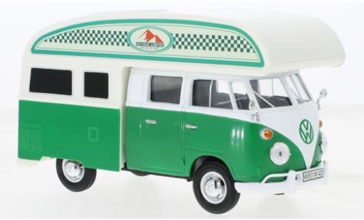 Miniature Volkswagen T1 1/24 Motormax DoKa Camper blanche/verte Outdoor Camping Volkswagen T1 1/24 Motormax DoKa Camper blanche/verte Outdoor Camping miniature