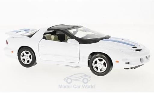 Miniature Pontiac Firebird 1999 1/24 Motormax blanche/bleue 1999 Pontiac Firebird 1999 1/24 Motormax blanche/bleue 1999 miniature