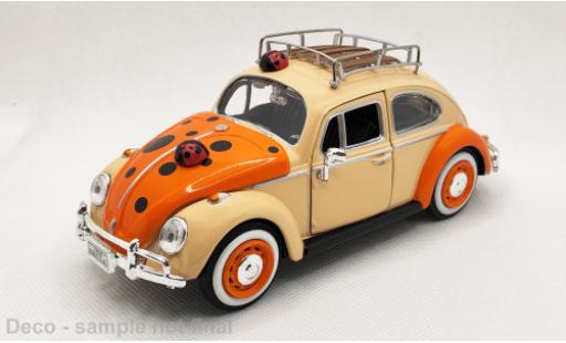 Miniature Volkswagen Beetle 1/24 Motormax orange/orange 1966 1:24 Volkswagen Beetle 1/24 Motormax orange/orange 1966 1:24 miniature