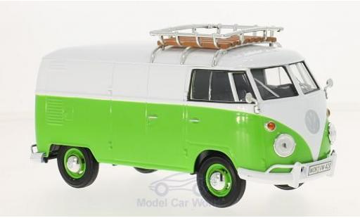 Miniature Volkswagen T1 A 1/24 Motormax verte/blanche Kastenwagen mit Dachgepäckträger Volkswagen T1 A 1/24 Motormax verte/blanche Kastenwagen mit Dachgepäckträger miniature
