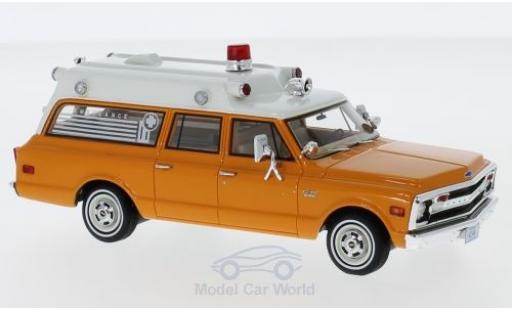 Miniature Chevrolet Suburban 1/43 Neo Ambulance orange/blanche 1970 Chevrolet Suburban 1/43 Neo Ambulance orange/blanche 1970 miniature
