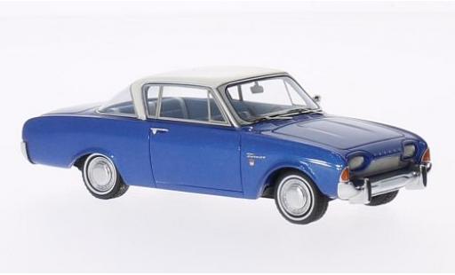 Miniature Ford Taunus 1/43 Neo 17M P3 Coupe metallise bleue/blanche 1962 Ford Taunus 1/43 Neo 17M P3 Coupe metallise bleue/blanche 1962 miniature