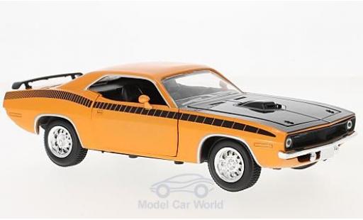 Miniature Plymouth Cuda 1/18 New Ray orange/noire 1970 Plymouth Cuda 1/18 New Ray orange/noire 1970 miniature