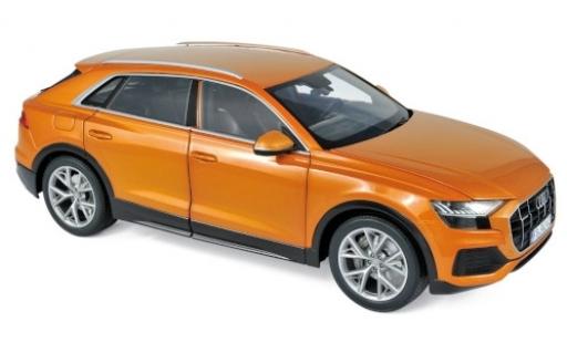 Miniature Audi Q8 1/18 Norev metallise orange 2018 Audi Q8 1/18 Norev metallise orange 2018 miniature