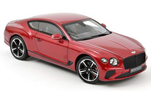 Miniature Bentley Continental 1/18 Norev GT metallise rouge 2018 Bentley Continental 1/18 Norev GT metallise rouge 2018 miniature