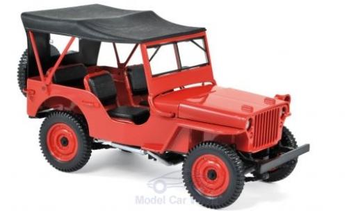 Miniature Jeep Willys 1/18 Norev rouge 1942 Jeep Willys 1/18 Norev rouge 1942 miniature