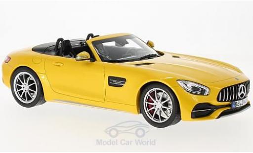 Miniature Mercedes AMG GT 1/18 Norev C Roadster metallise jaune 2017 Mercedes AMG GT 1/18 Norev C Roadster metallise jaune 2017 miniature