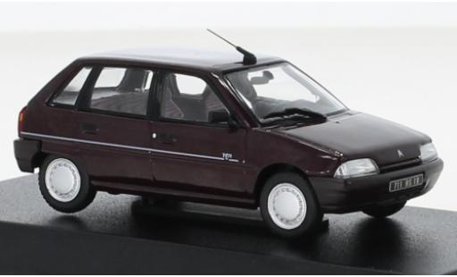 Miniature Citroen AX 1/43 Norev TEN metallise rouge 1992 Citroen AX 1/43 Norev TEN metallise rouge 1992 miniature