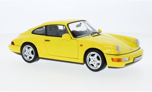 Miniature Porsche 964 1/18 Norev 911  Carrera 2 jaune 1990 Porsche 964 1/18 Norev 911  Carrera 2 jaune 1990 miniature